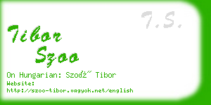 tibor szoo business card